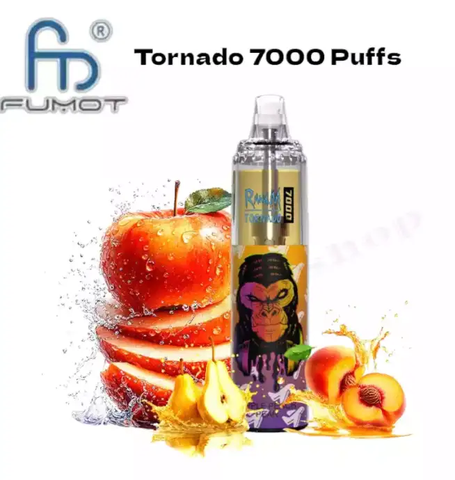 Apple Peach Pear RandM Tornado 7000 Puffs