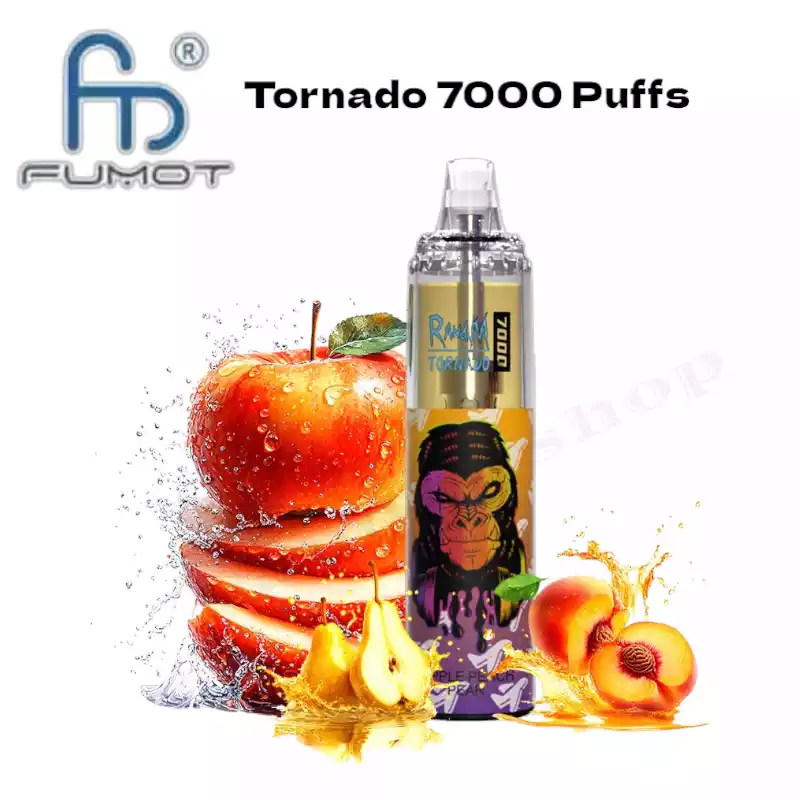 Apple Peach Pear RandM Tornado 7000 Puffs