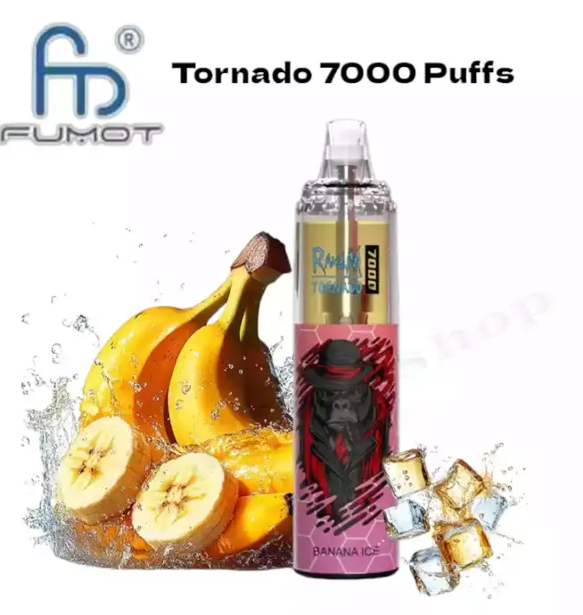 Banana Ice RandM Tornado 7000 Puffs  Banana Ice