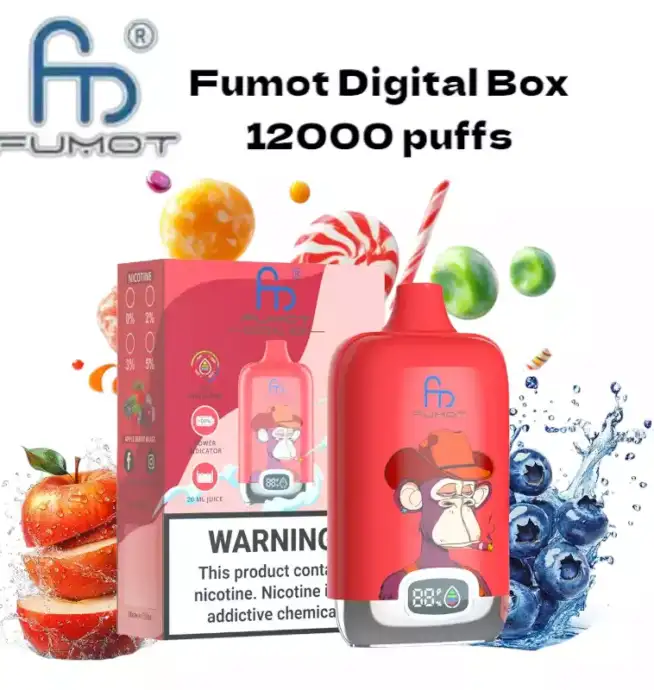 RandM Fumot Digital Box 12000 Puffs Apple Berry Blast