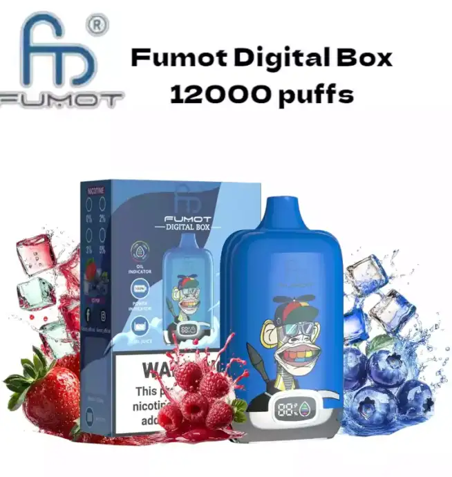 RandM Fumot Digital Box 12000 Puffs Disposable Vape - Dr Blue Geschmack