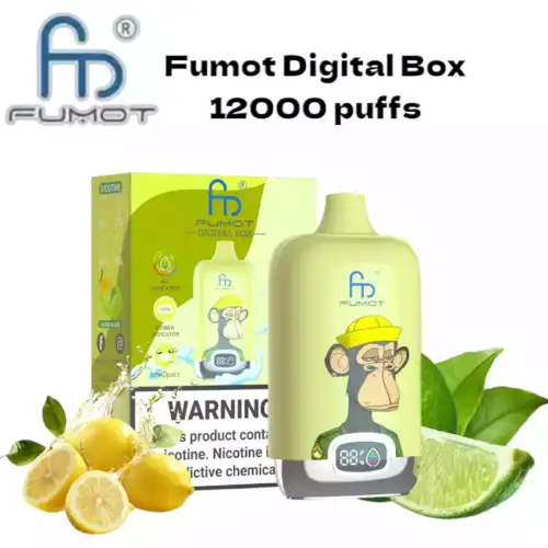 RandM Fumot Digital Box 12000 Puffs Disposable Vape Lemon & Lime