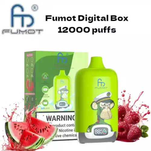 RandM Fumot Digital Box 12000 Puffs Disposable Vape – Raspberry Watermelon