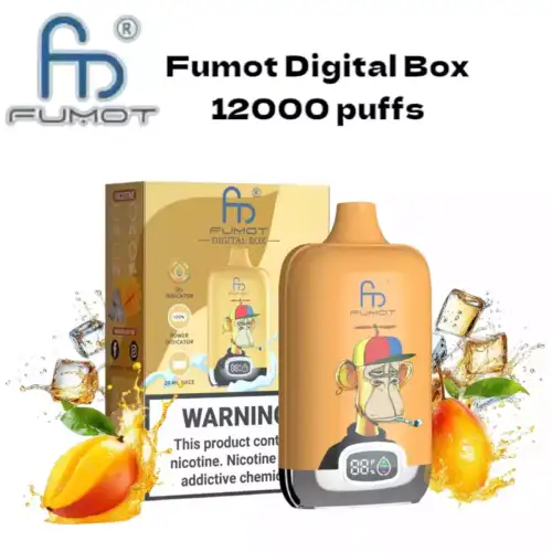 RandM Fumot Digital Box 12000 Puffs Mango On Ice Disposable Vape