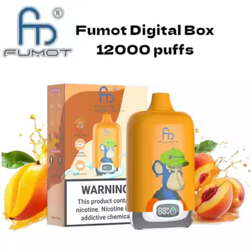 RandM Fumot Digital Box 12000 Puffs - Peach Mango Disposable Vape