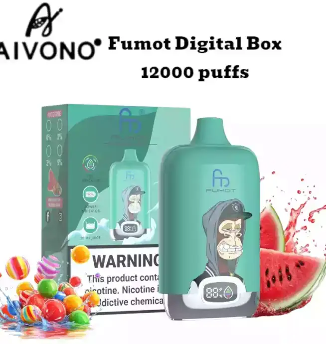 RandM Fumot Digital Box 12000 Puffs Watermelon Bubblegum
