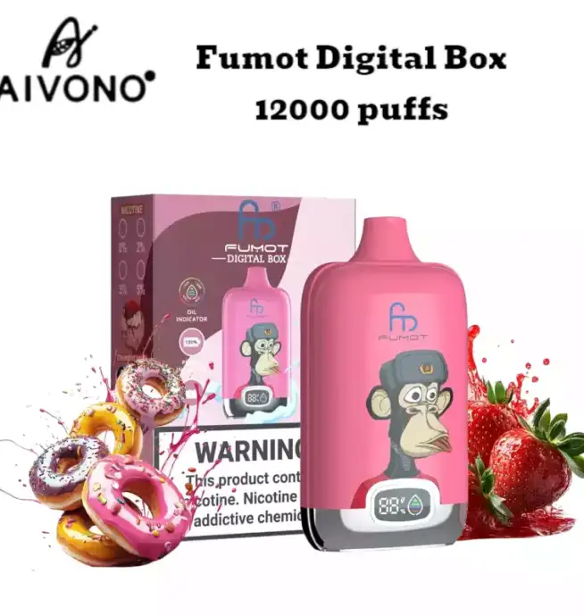 RandM Fumot Digital Box 12000 Puffs – Erdbeer-Donut