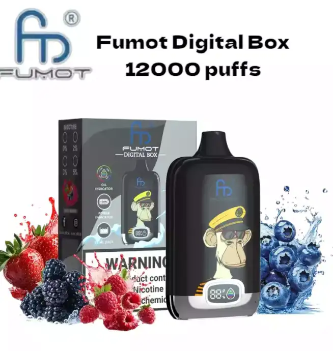 RandM Fumot Digital Box 12000 Züge Einweg Vape - Mixed Berries
