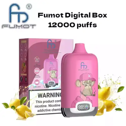 RandM Fumot Digital Box 12000 Puffs Disposable Vape – Pink Lemonade