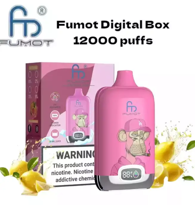 RandM Fumot Digital Box 12000 Puffs Disposable Vape – Pink Lemonade