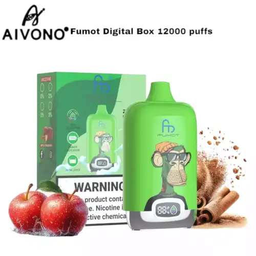 RandM Fumot Digital Box 12000 puffs Apple Cinnamonrry Ice Disposable Vape