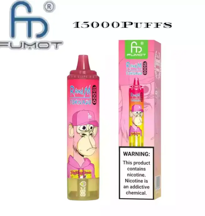 RandM Tornado 15000 puffs Disposable Vape mit hoher Kapazität und kräftigen Aromen