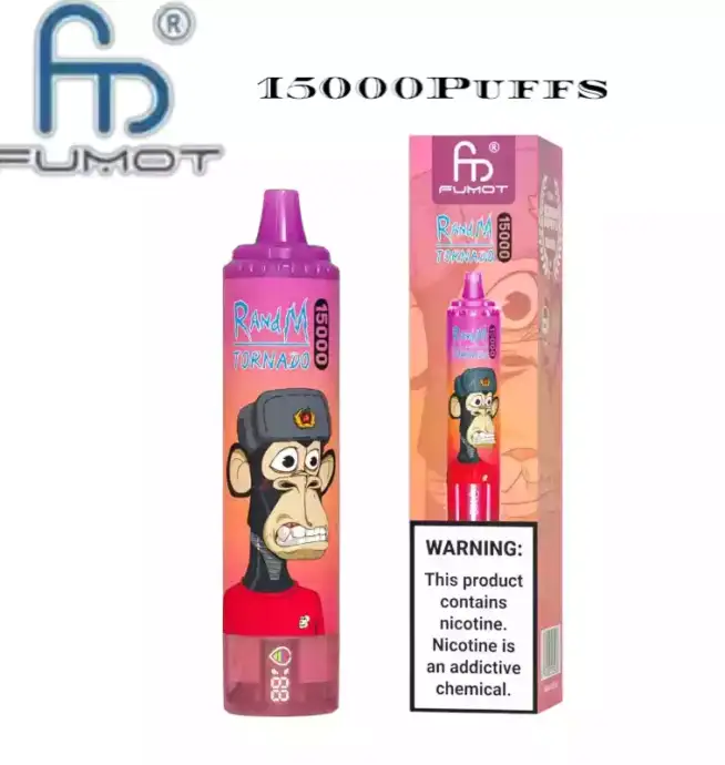 RandM Tornado 15000 puffs Disposable Vape mit hoher Kapazität und kräftigen Aromen
