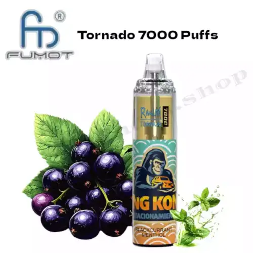 RandM Tornado 7000 Puffs Blackcurrant Mentho
