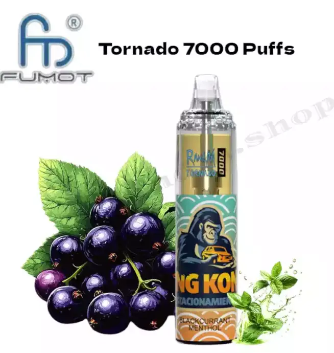 RandM Tornado 7000 Puffs Blackcurrant Mentho
