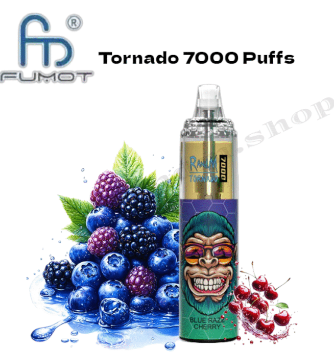RandM Tornado 7000 Puffs Blue Razz Cherry