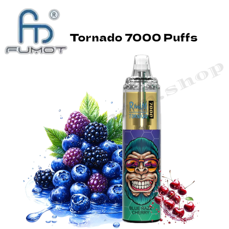 RandM Tornado 7000 Puffs Blue Razz Cherry