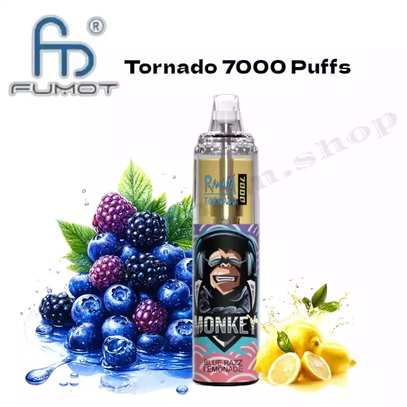 RandM Tornado 7000 Puffs Blue Razz Lemonade