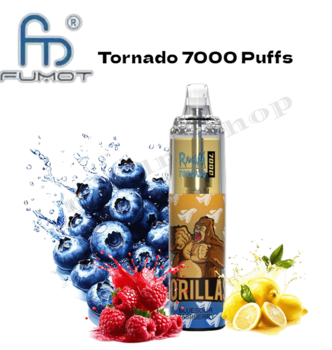 RandM Tornado 7000 Puffs Bluesour Raspberry