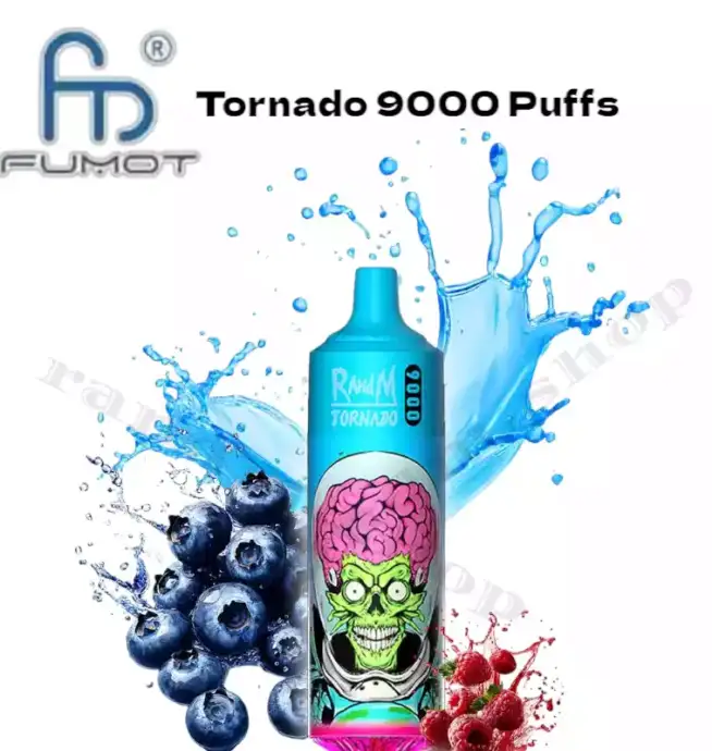  RandM Tornado 9000 Puffs Blueberry Sour Raspberry